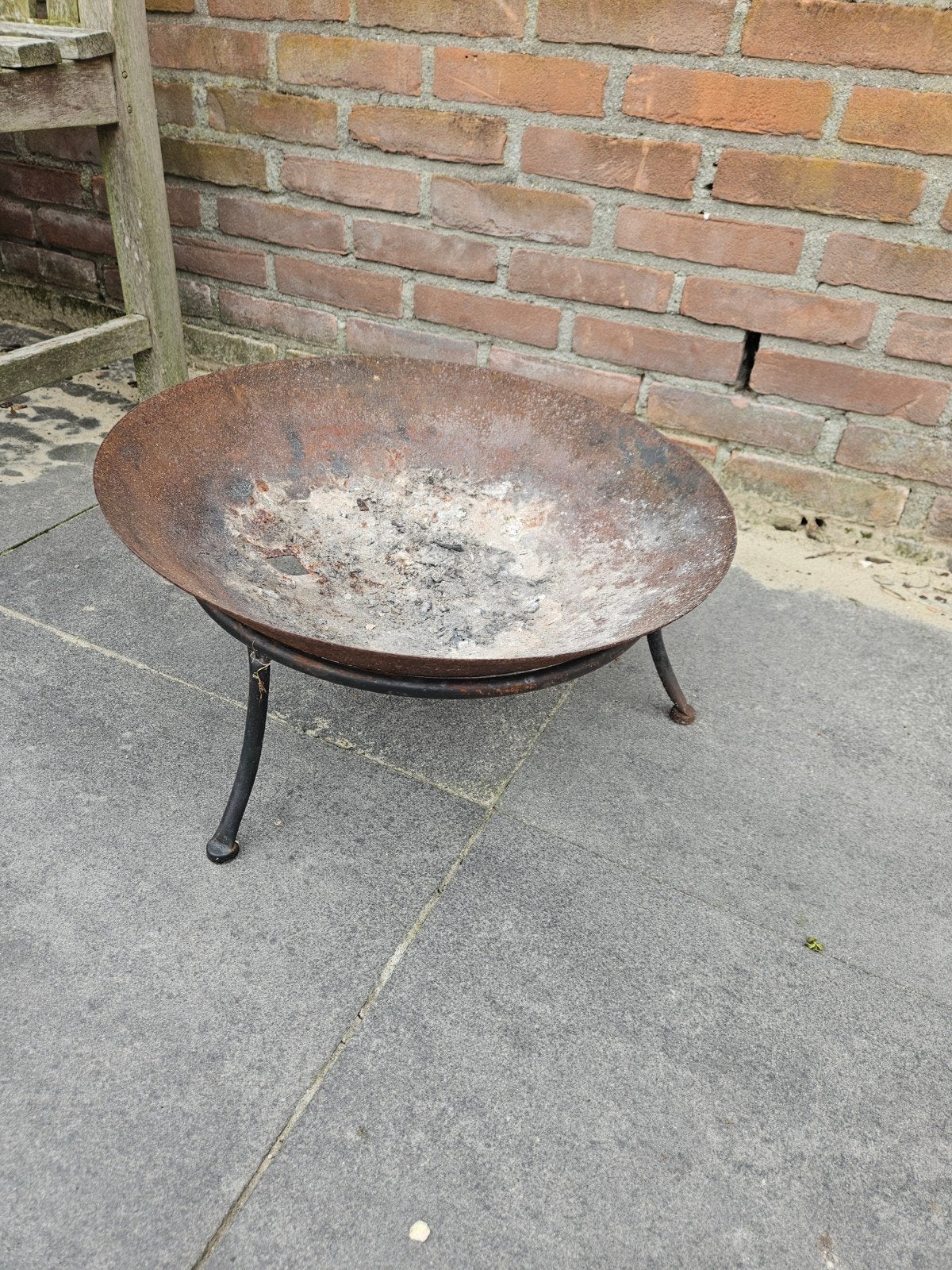 Vuurschaal op standaard, Tuin en Terras, Ophalen, Gebruikt, Vuurkorf