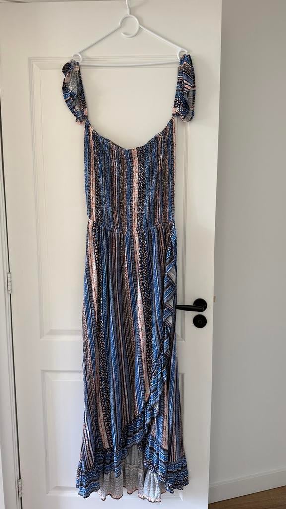 Lascana Maxi Jurk met Print - Zomerse Boho Stijl, Kleding | Dames, Jurken, Maat 38/40 (M), Blauw, Ophalen of Verzenden, Zo goed als nieuw
