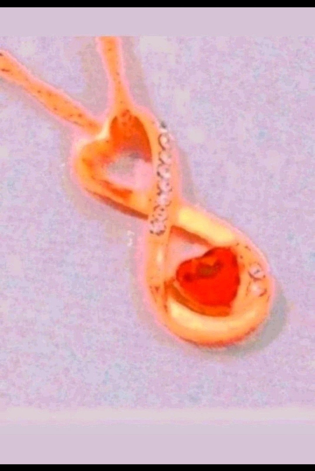 ketting Infiniti rood hart, Verzenden, Nieuw, Goud, Met hanger