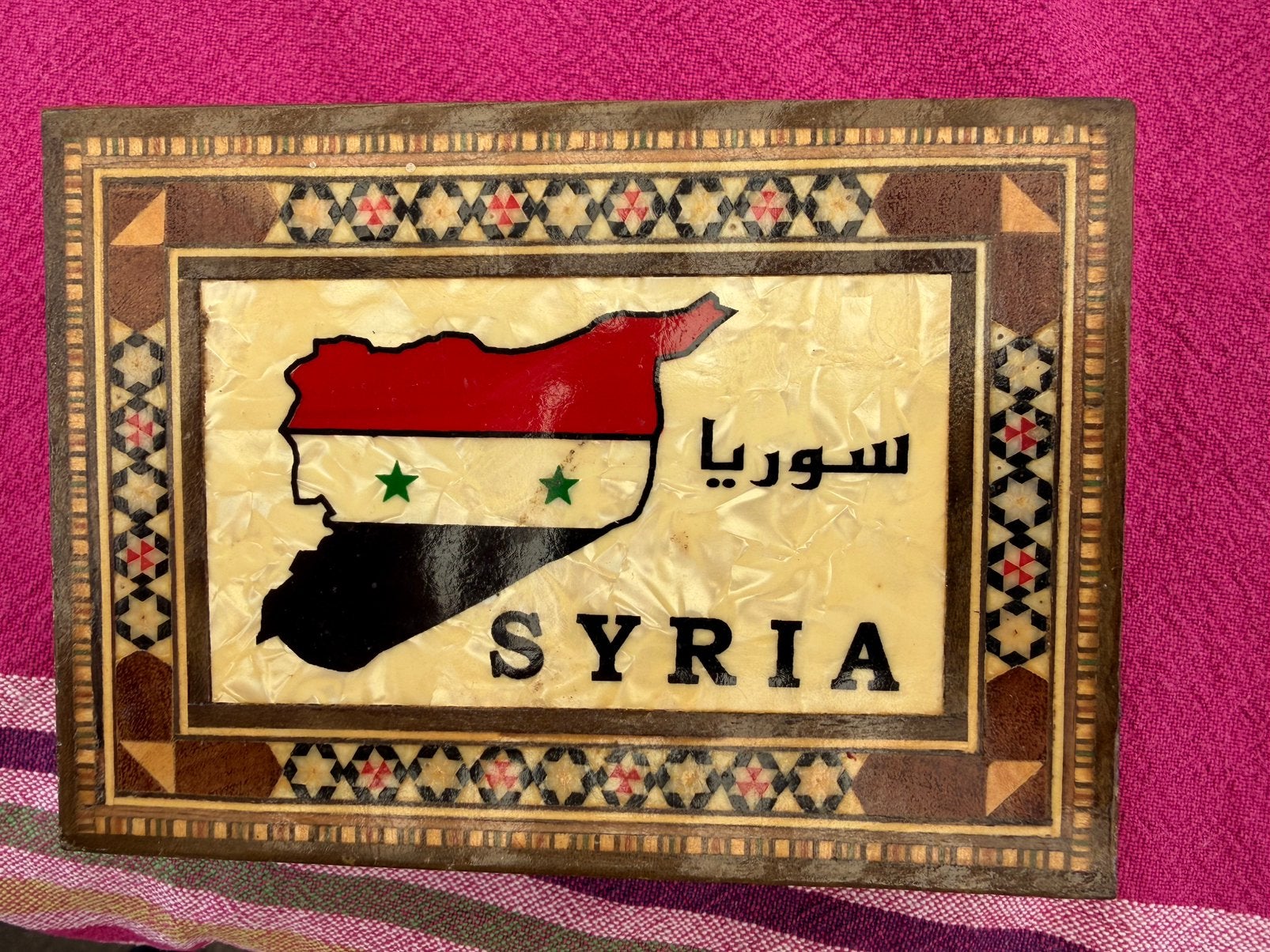 Juwelen doosje van hout uit Syria, Ophalen of Verzenden, Zo goed als nieuw