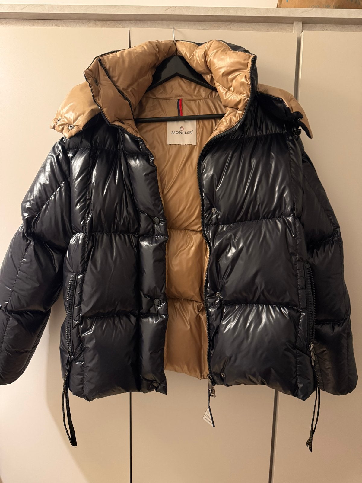 Moncler Parana Hooded Short Down Jacket Zwart Maat 0, Ophalen, Zo goed als nieuw, Maat 34 (XS) of kleiner, Zwart