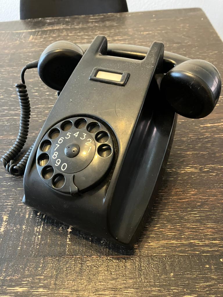 Bakelieten hangtelefoon Vintage Ericsson Rijen Maart 1958, Ophalen