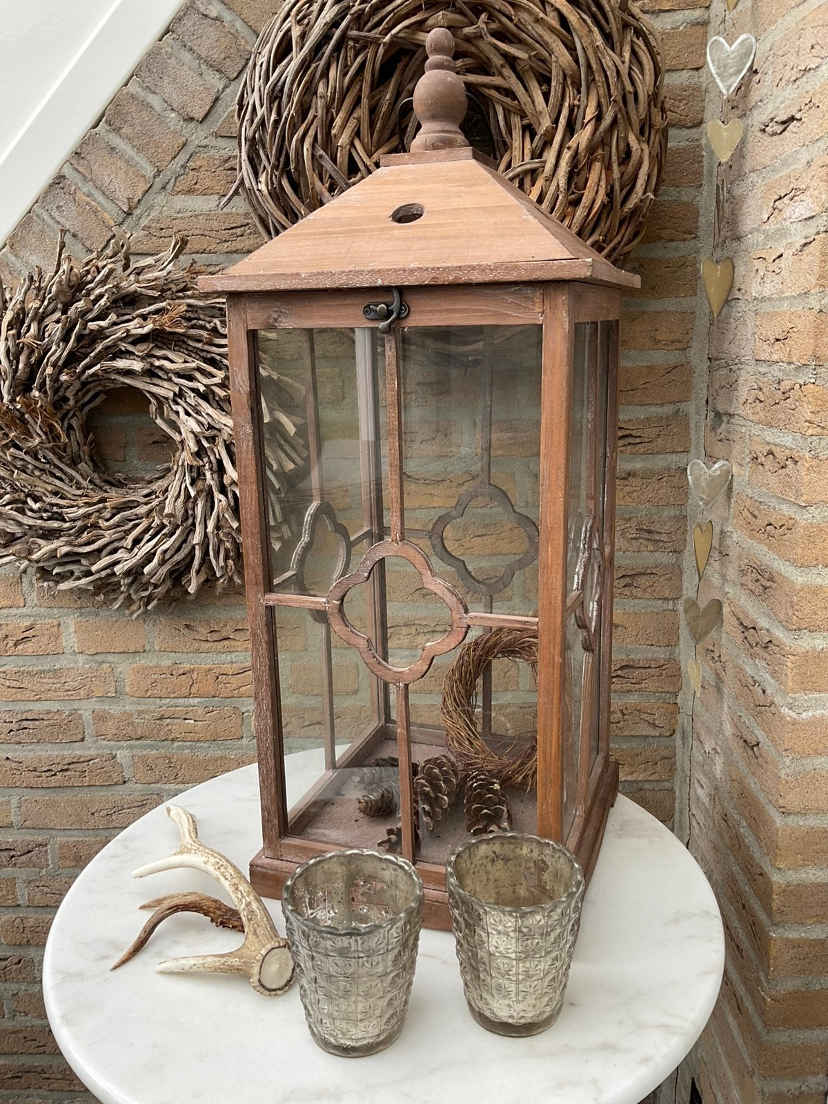 Lantaarn XL., Ophalen, Zo goed als nieuw, Glas, Lantaarn