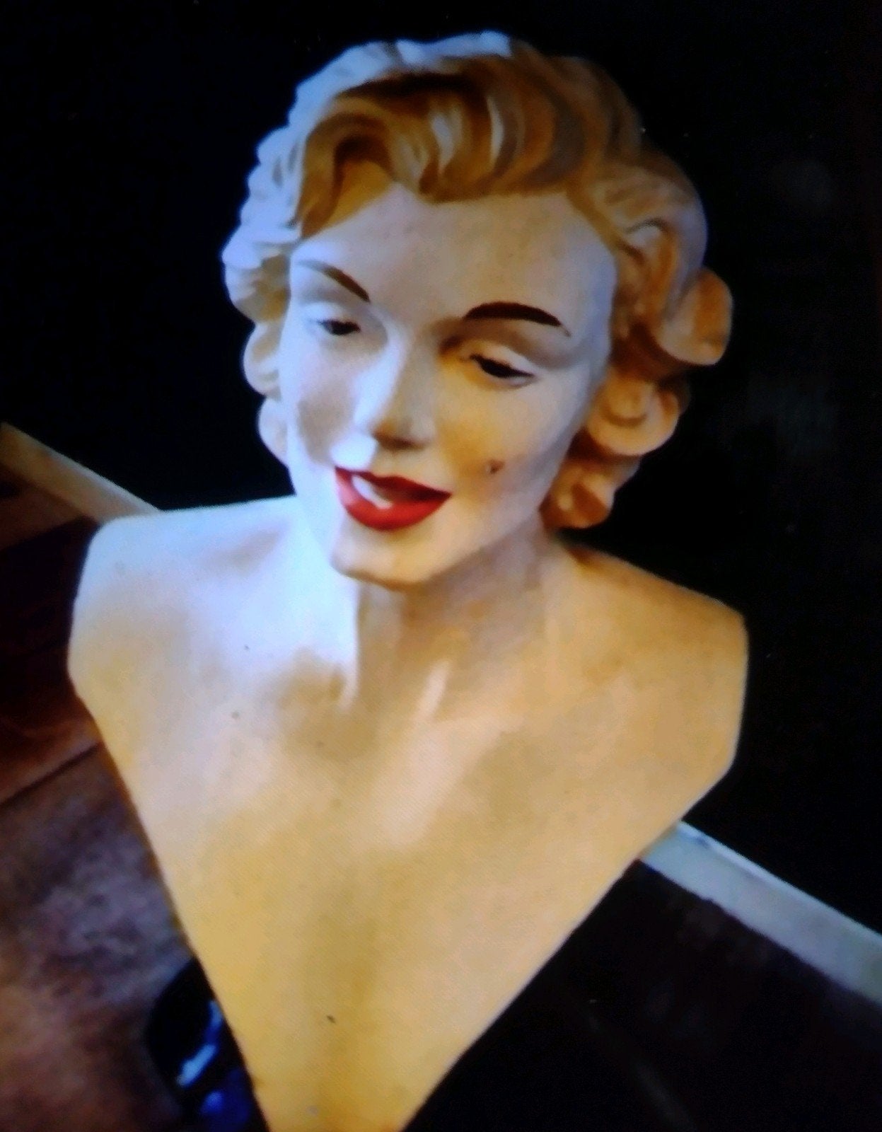 Marilyn Monroe Buste - Hollywood Icoon Beeldje, Antiek en Kunst, Ophalen, Minder dan 20 cm, Gips, Buste