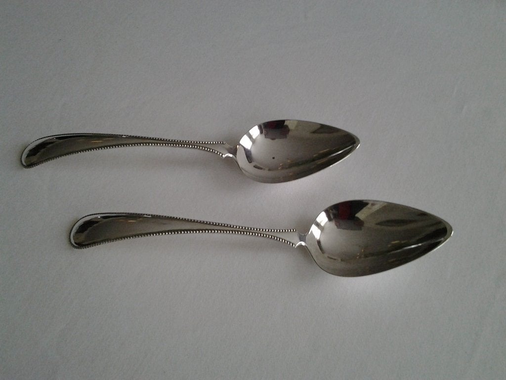 Zilveren groentelepels (J. Boon - 1896), Ophalen of Verzenden