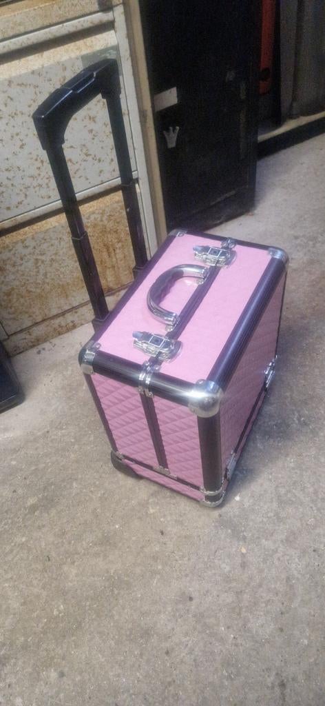 Rolkoffer voor make up, Ophalen, Roze