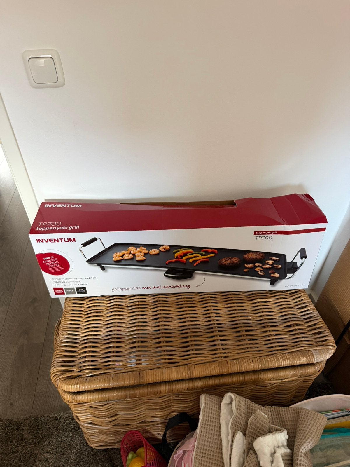 TEKOOP GRILLPLAAT NIEUW INVEMTUM TP700, Ophalen, Zo goed als nieuw, 4 t/m 7 personen