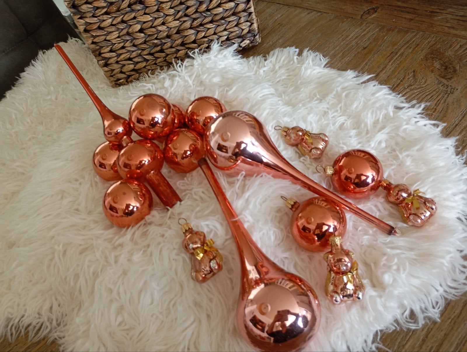 15 VINTAGE KERSTBALLEN/PIEK /PEGELS NU 15€ ALLES ZIE FOTO,S., Diversen, Ophalen of Verzenden