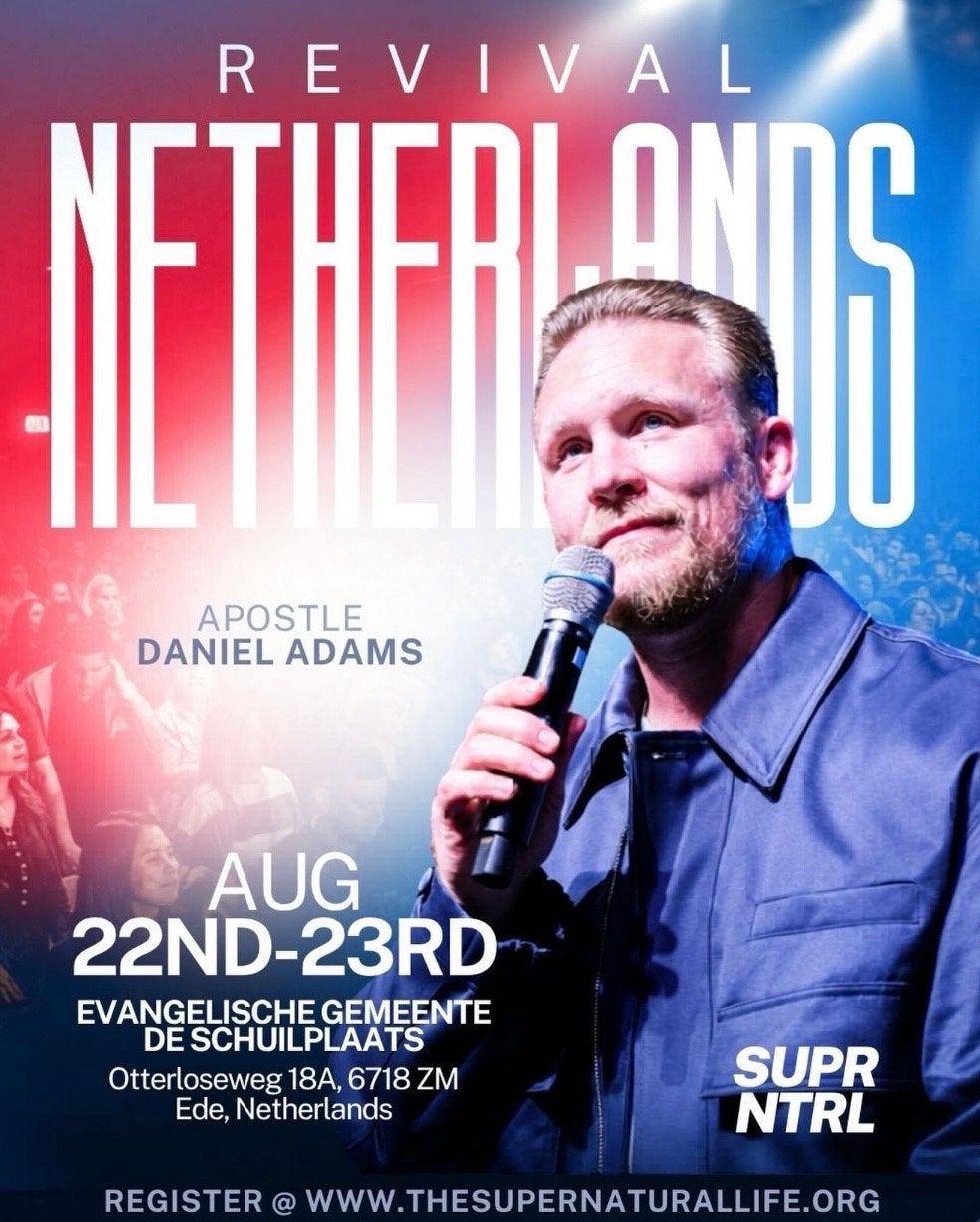 REVIVAL in Ede, NL - Daniel Adams The Supernatural Life USA, Drie personen of meer, Meerdaags