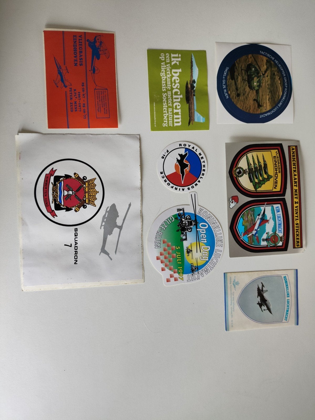 Kavel Koninklijke Luchtmacht stickers, Ophalen of Verzenden, Gebruikt