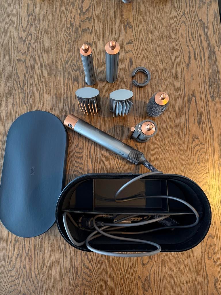 Dyson Airwrap Long complete multistyler nikkel/koper, Ophalen of Verzenden, Zo goed als nieuw, Krultang of Stijltang