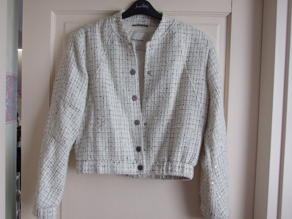 Beaumont zgan bouclé bomberjackje maat S, Kleding | Dames, Maat 38/40 (M), Overige kleuren, Beaumont, Ophalen of Verzenden