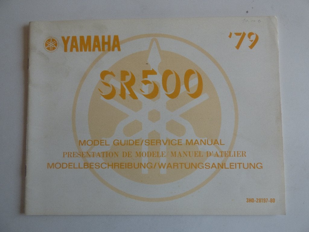 YAMAHA SR500 SERVICE HANDLEIDING (3HO-28197-80), Ophalen of Verzenden, Yamaha
