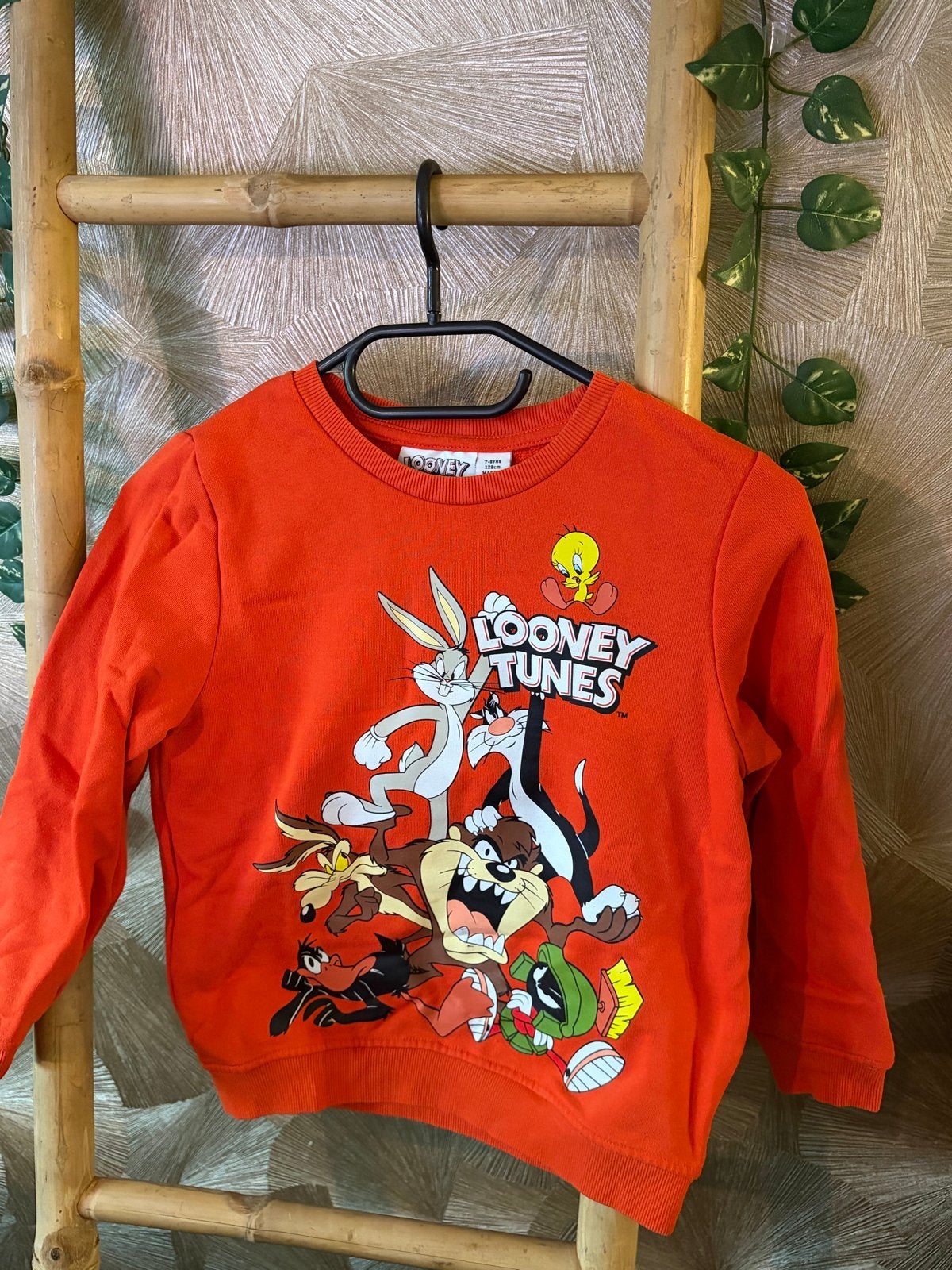 Jongens trui maat 128 Looney Tunes, Ophalen of Verzenden, Gebruikt, Jongen, Trui of Vest