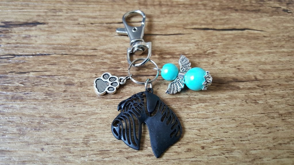 Sleutelhanger Tashanger Schnauzer met beschermengeltje, Verzenden, Nieuw, Dier of Natuur