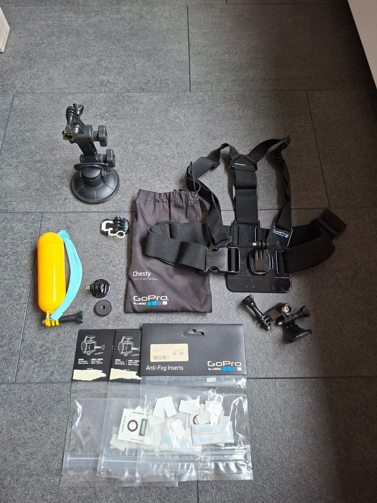 GoPro Accessoires: Chesty, zuignap, anti-condens inserts, Ophalen of Verzenden, Gebruikt, GoPro