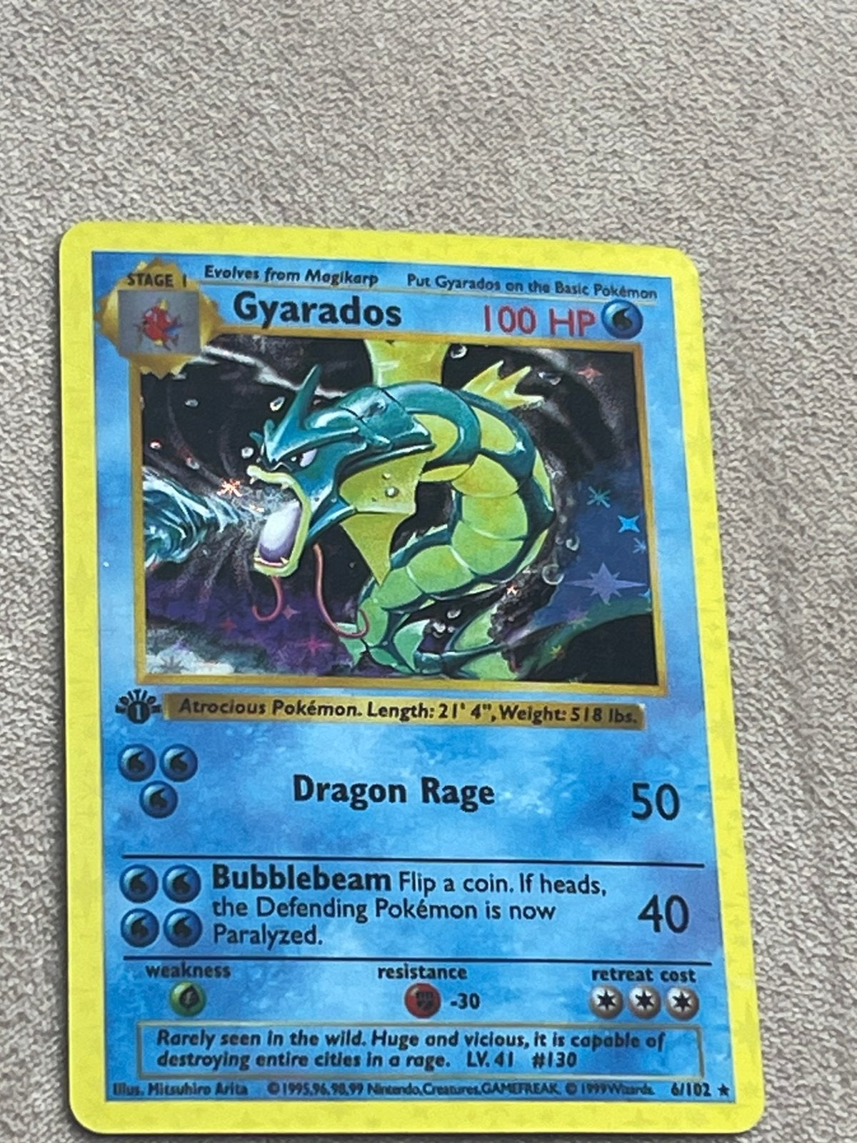Gyarados 1995, Ophalen, Zo goed als nieuw