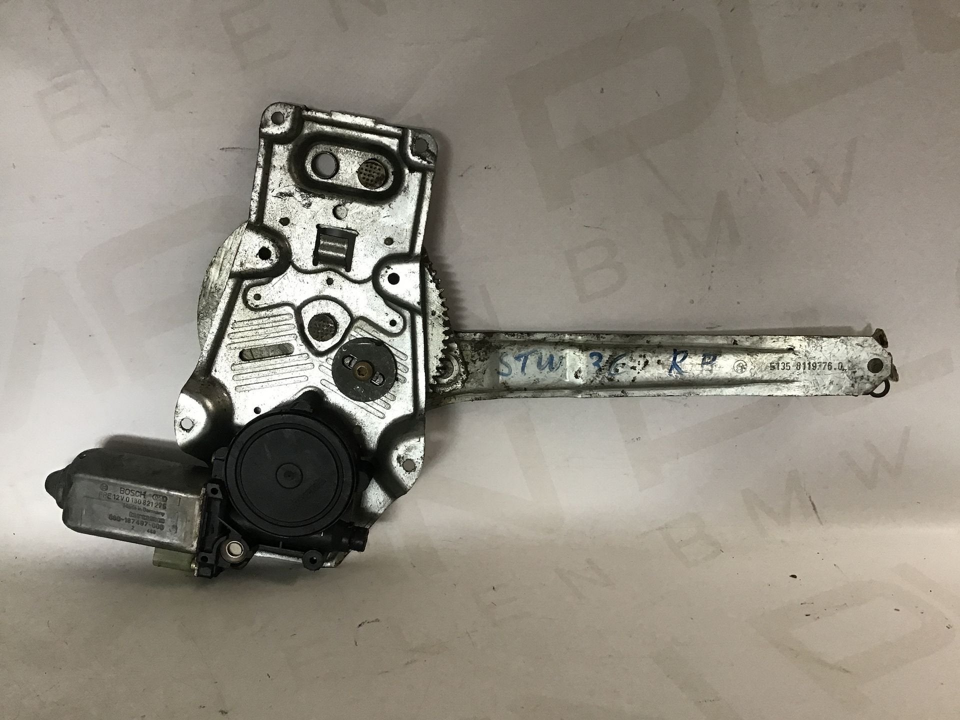 Raammechanisme rechtsachter BMW E36 51358119776, Gebruikt, -, -, Ophalen of Verzenden