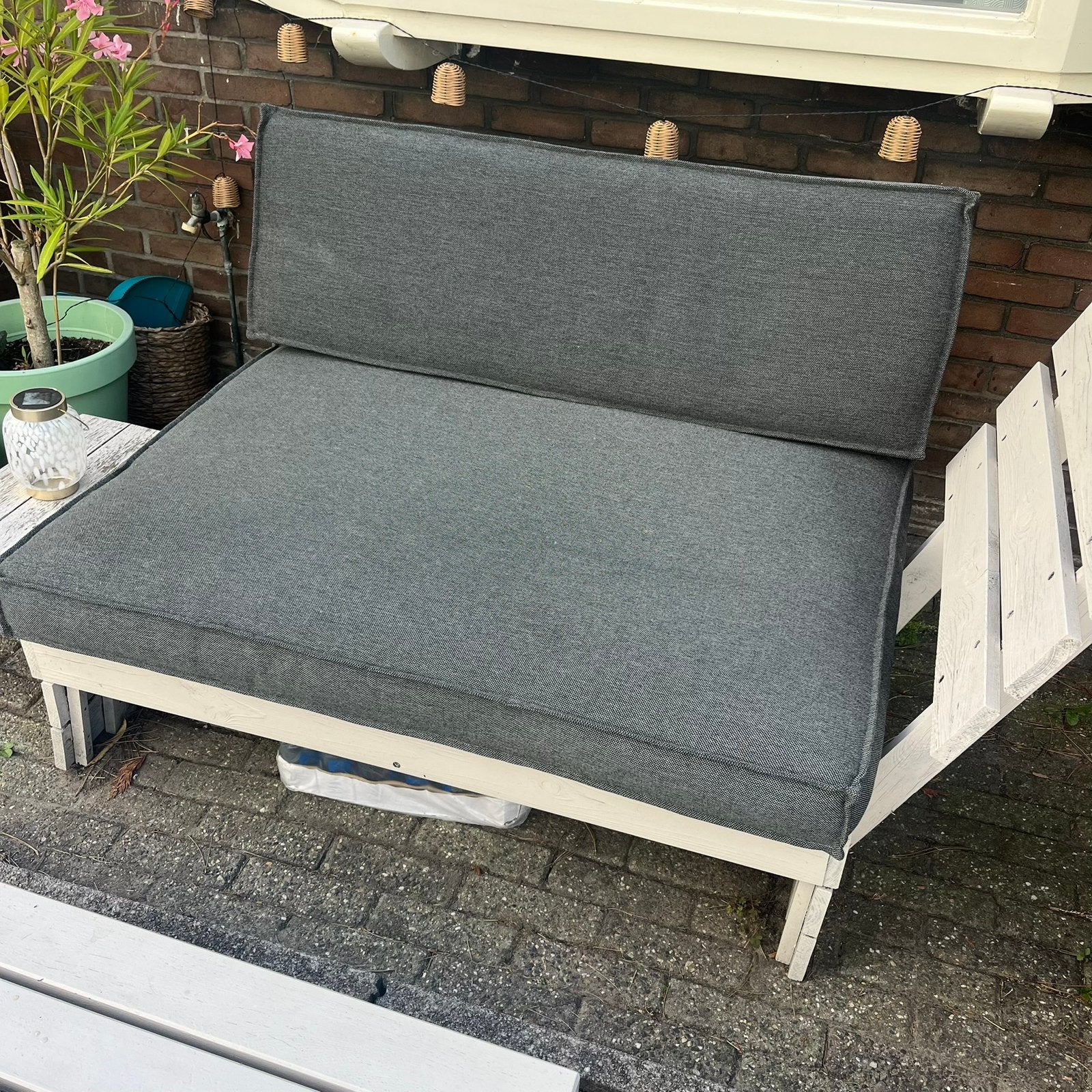 Palletbank kussens (zonder palletbank), Ophalen, Zo goed als nieuw