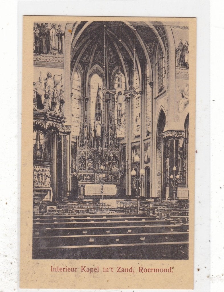 Roermond-Interieur Kapel in t Zand circa 1915, Verzenden, Voor 1920, Ongelopen, Limburg