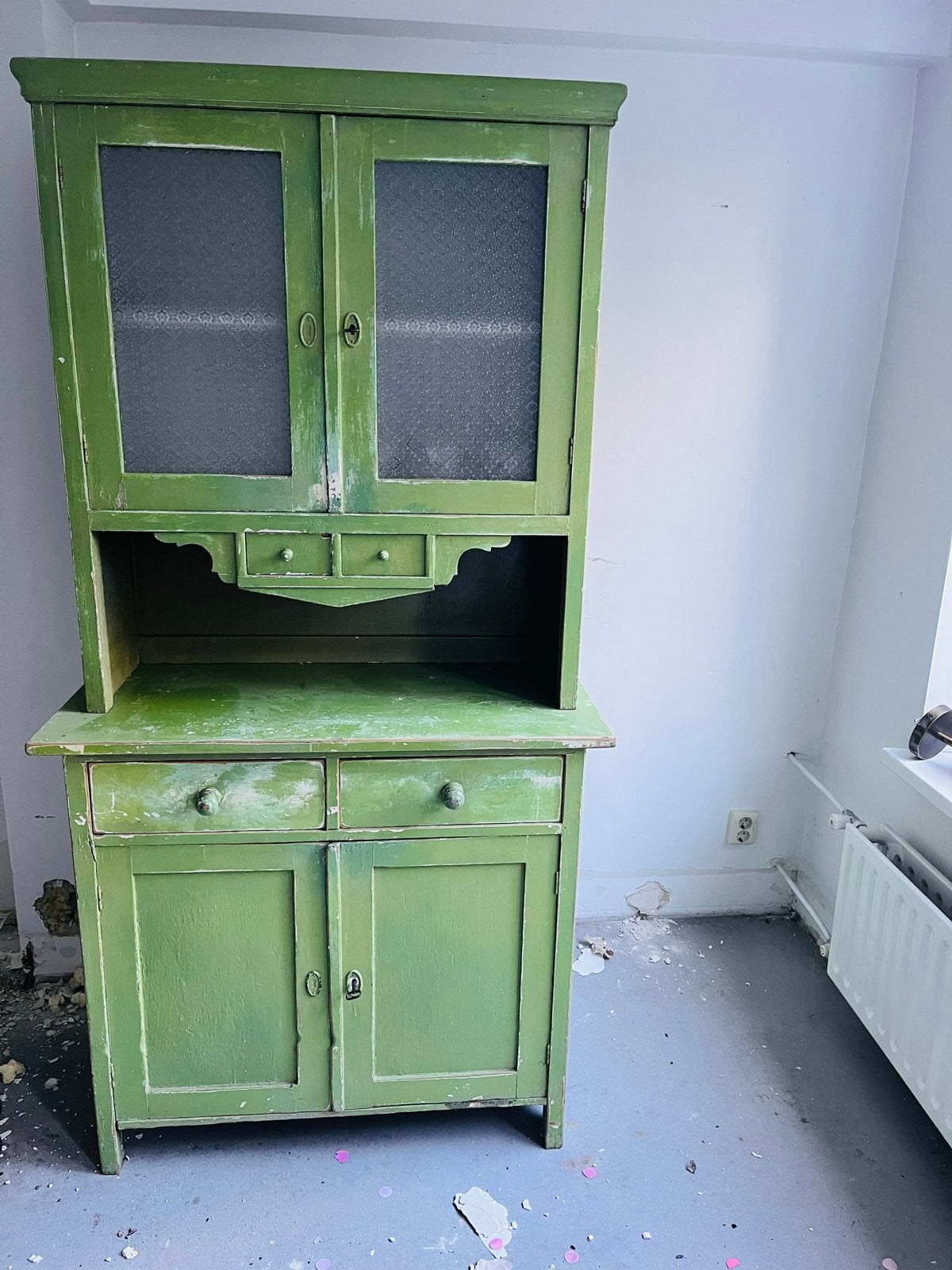 Vintage Groene Keukenkast / Dressoir, Ophalen