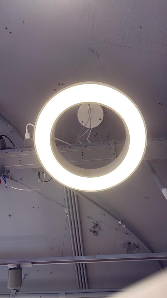 LED Cirkel Lamp van Metaal - 60cm Doorsnede, Ophalen, Nieuw, Minder dan 50 cm, Modern, minimalistisch