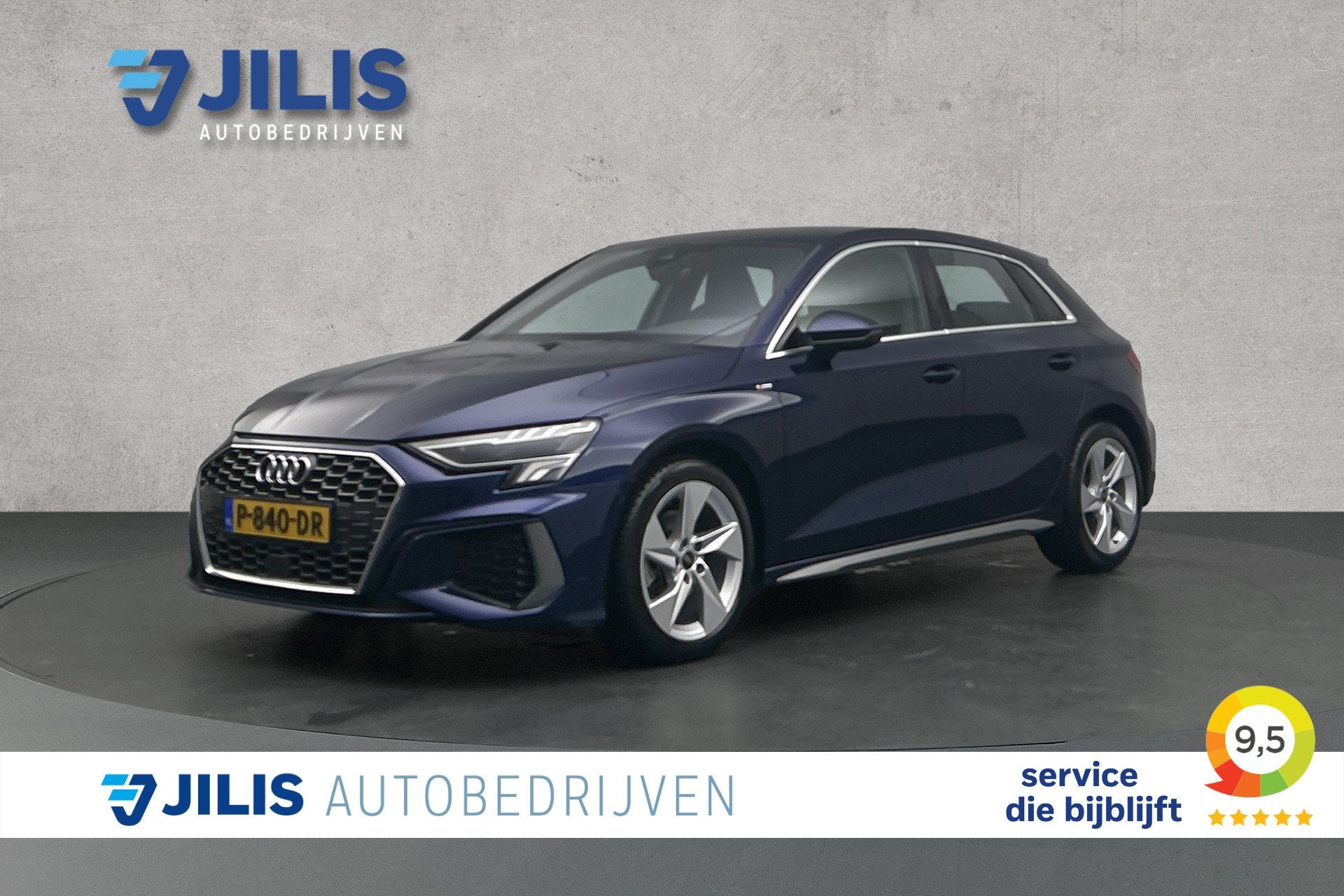 Audi A3 Sportback 30 TFSI S-line | Digitaal display | Half l, Auto's, Gebruikt, Euro 6, Blauw, Leder en Stof