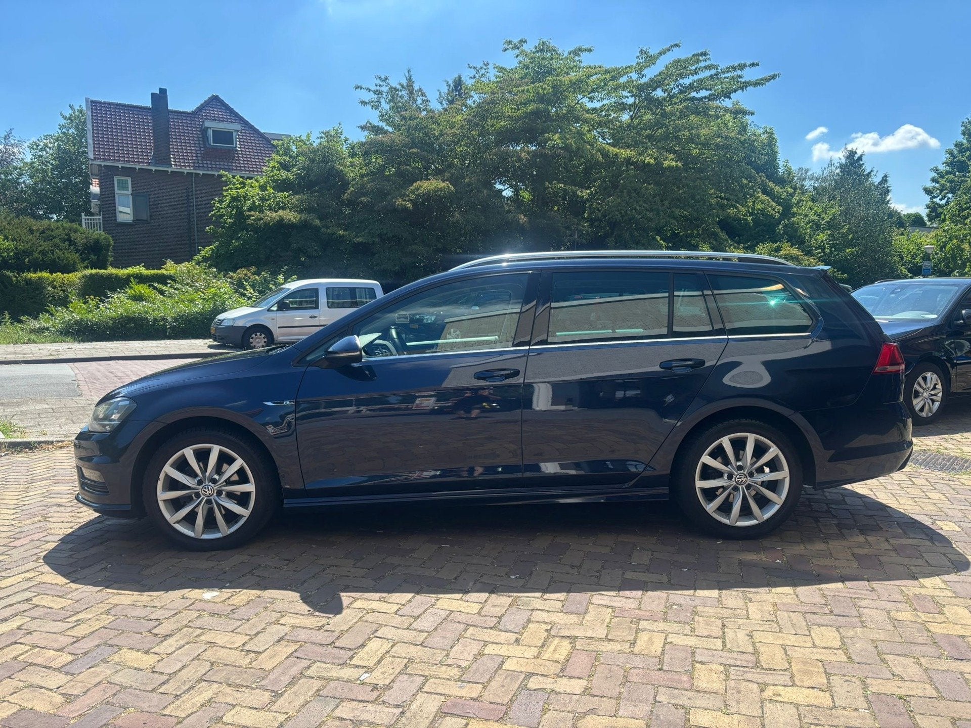 Volkswagen Golf Variant 1.4 TSI Highline R Line Automaat, Auto's, Gebruikt, 4 cilinders, 150 pk, Leder en Stof