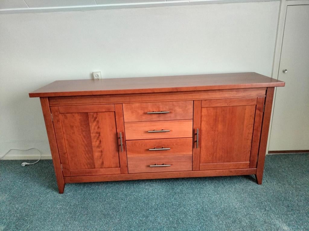 Kersenhouten dressoir, Ophalen, Gebruikt, 150 tot 200 cm, Kersenhout