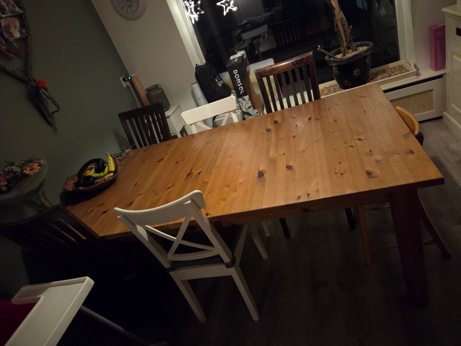 Grote grenen eettafel - Ideaal voor gezinnen, Huis en Inrichting, Ophalen, Gebruikt, Landelijk, Robuust, 50 tot 100 cm