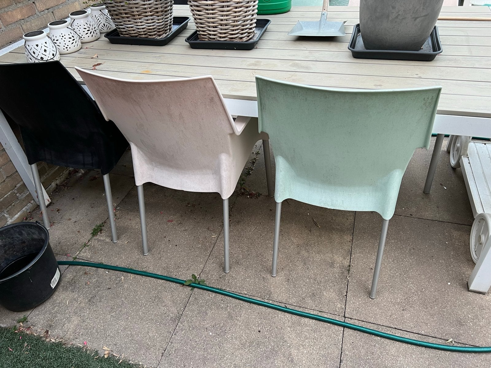 Royal Patio tuintafel (2.10x1.00m) met 6 stoelen, Ophalen, Gebruikt, Eettafel, 6 zitplaatsen