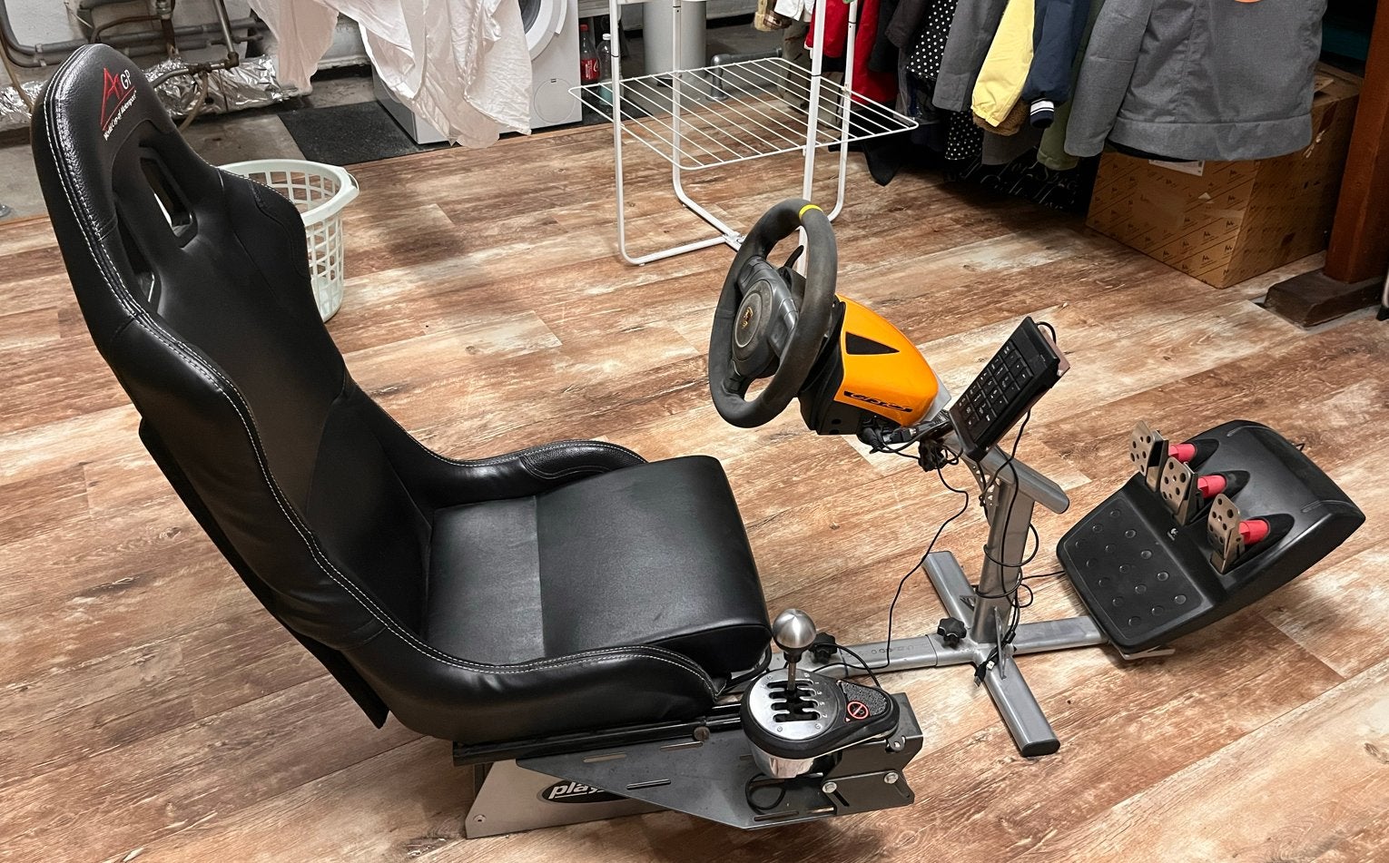 Playseat A1GP met Fanatec stuur, Logitech pedalen en shifter, Ophalen, Overige merken, Gebruikt