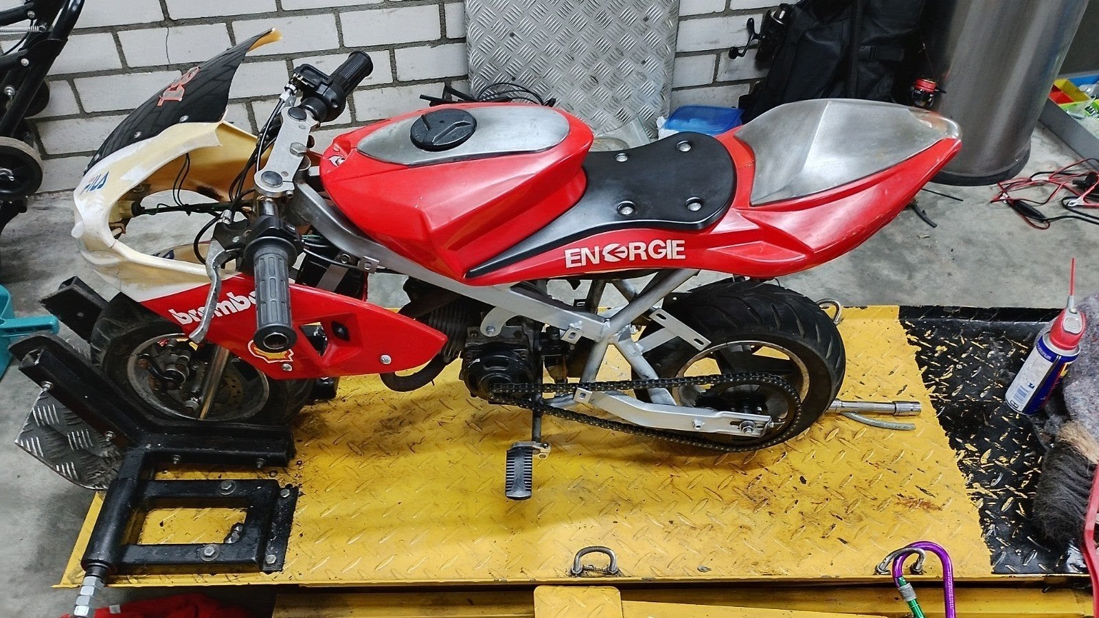 Goedlopende Minibike, Ophalen