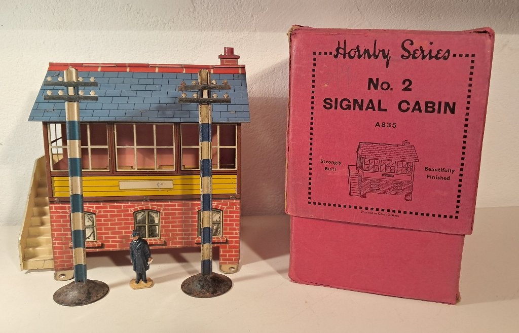 spoor 0 hornby decoratief seinhuis in doos 1929-41, Antiek en Kunst, Ophalen of Verzenden