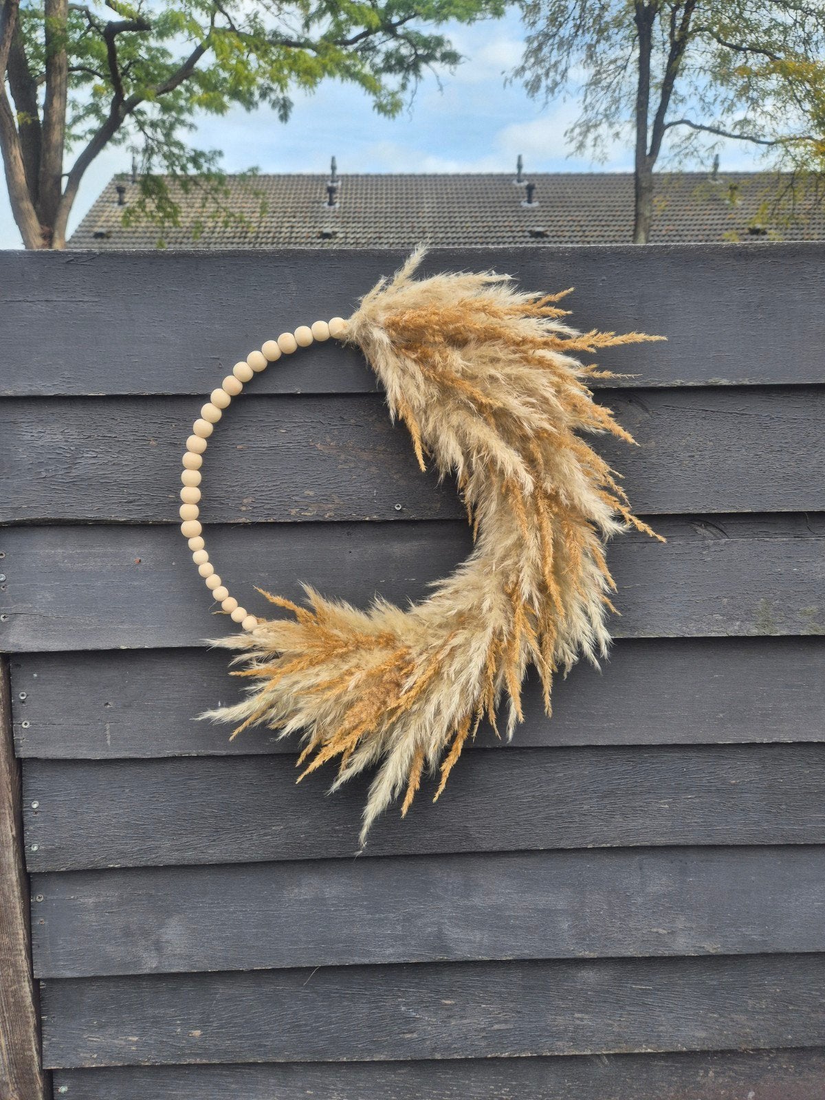 krans 30 cm pampas en riet, Ophalen, Nieuw