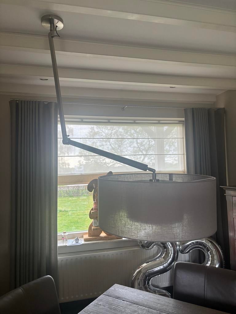 Hanglamp met verstelbare arm, Ophalen, Gebruikt, Stof, 75 cm of meer