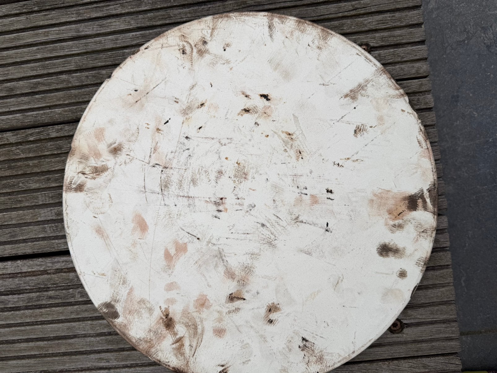 Pizzasteen voor BBQ of oven - 3x gebruikt, Tuin en Terras, Pizzaovens, Ophalen of Verzenden, Gebruikt
