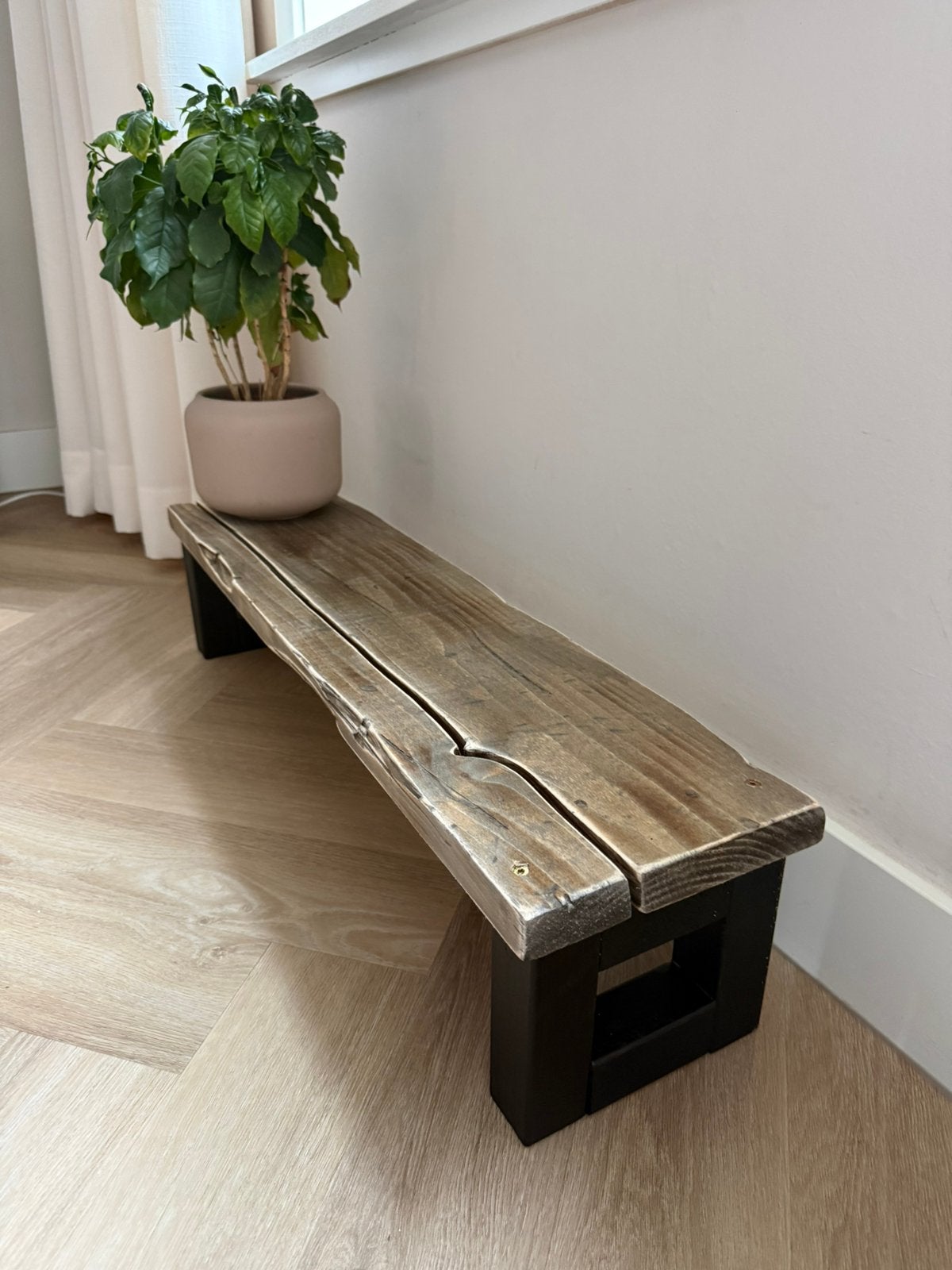Nieuw vensterbank bankje van sloophout. 80x20x18, Ophalen of Verzenden, Nieuw, Hout