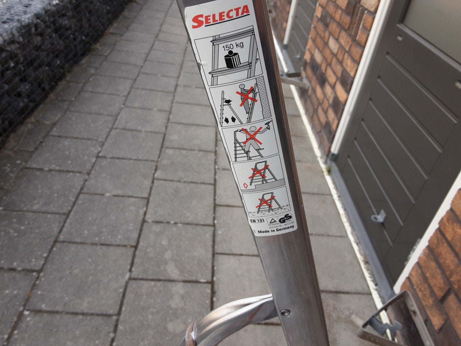 Aluminium huishoud trap 2trede,s met bordes merk selekta, Ophalen, Zo goed als nieuw, Trap, Minder dan 2 meter