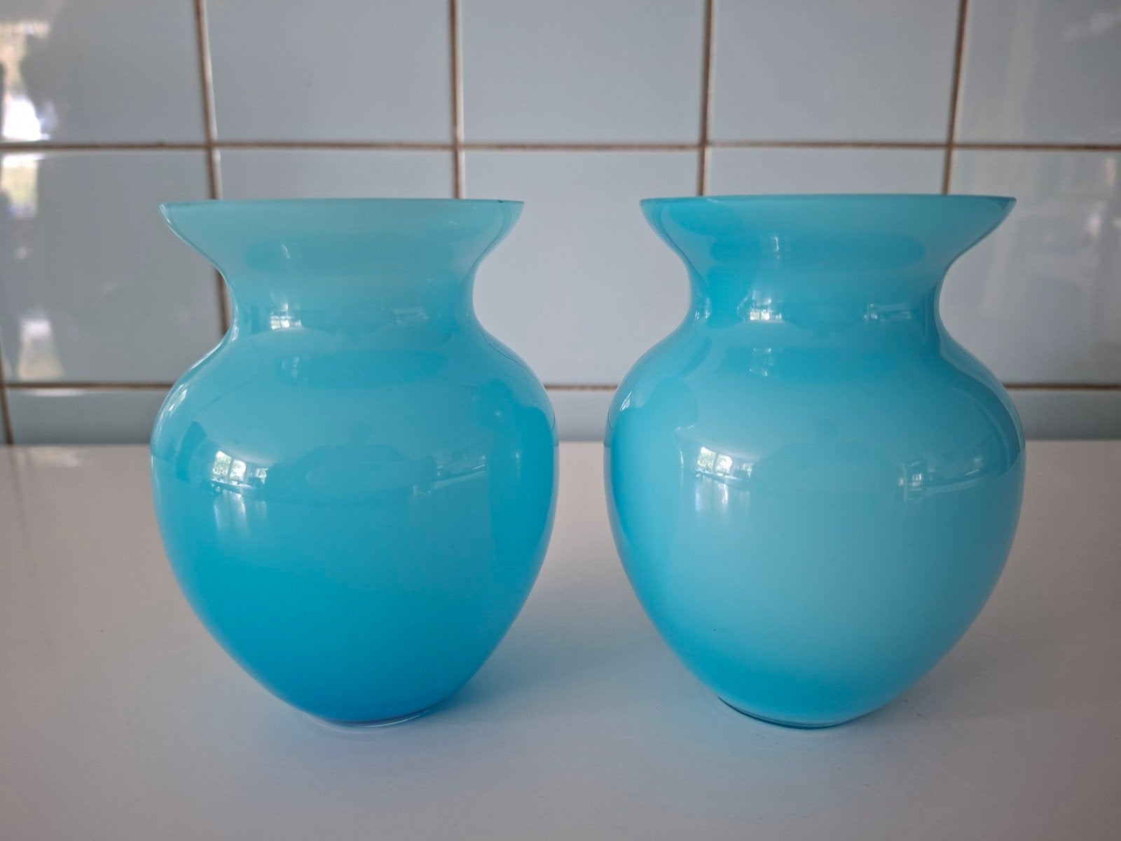 Set van 2 Leonardo glazen vaasjes - Hemelsblauw, Ophalen of Verzenden