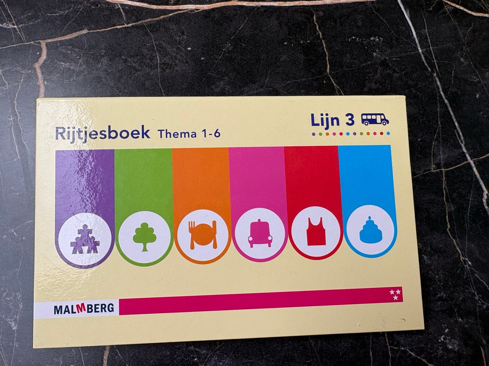 Malmberg Lijn 3 Rijtjesboek Thema 1-6, Boeken, Ophalen of Verzenden, Zo goed als nieuw, Overige niveaus, Nederlands