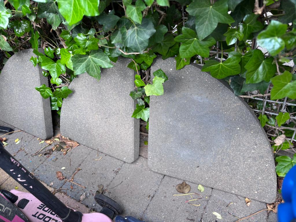 Parasolvoettegels parasoltegels 3 stuks, Tuin en Terras, Ophalen, Gebruikt, Overige typen