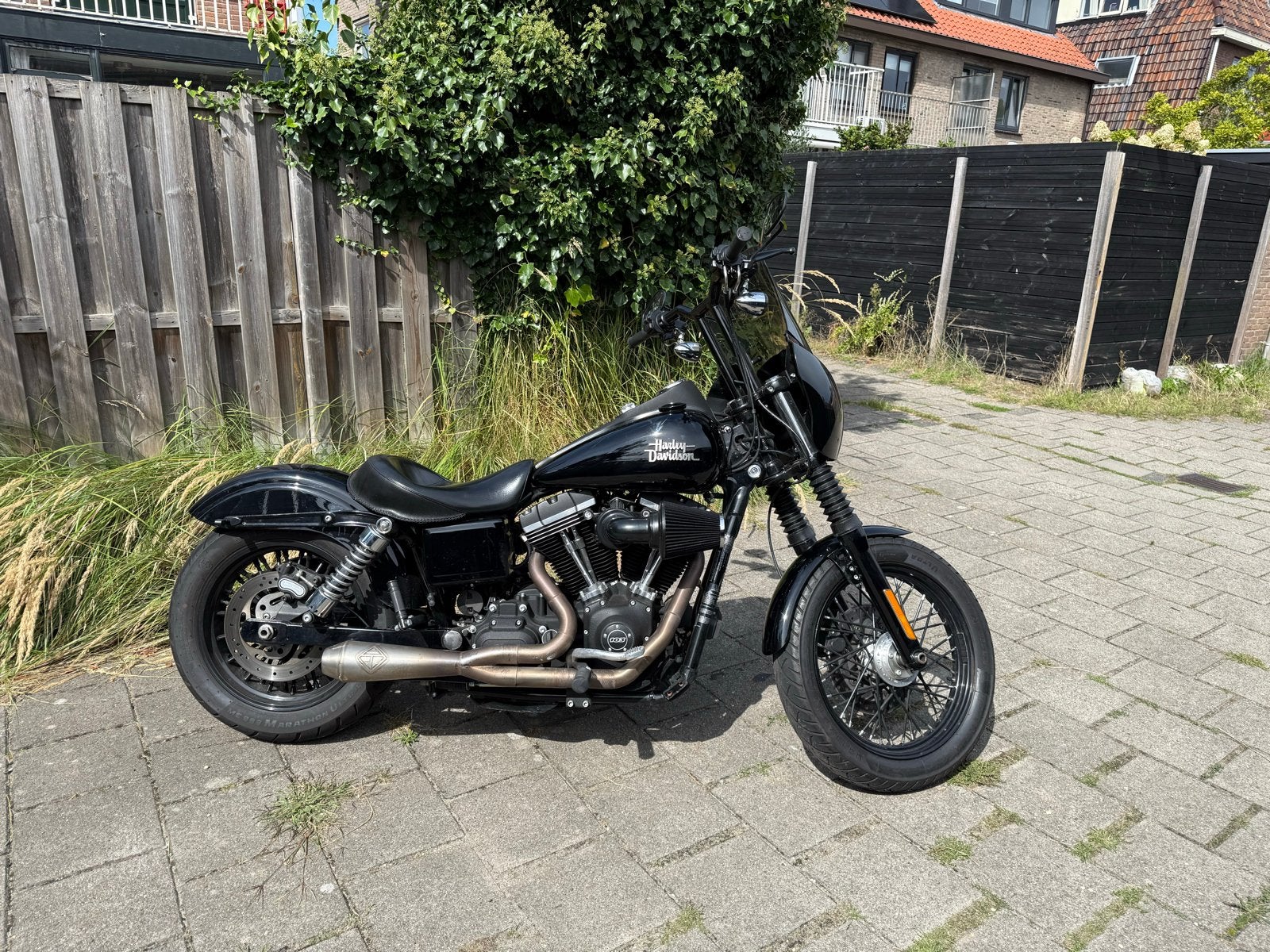 Harley-Davidson Dyna Street Bob FXDB 2017, 1688 cc, 2 cilinders, Sportuitlaat, Gebruikt