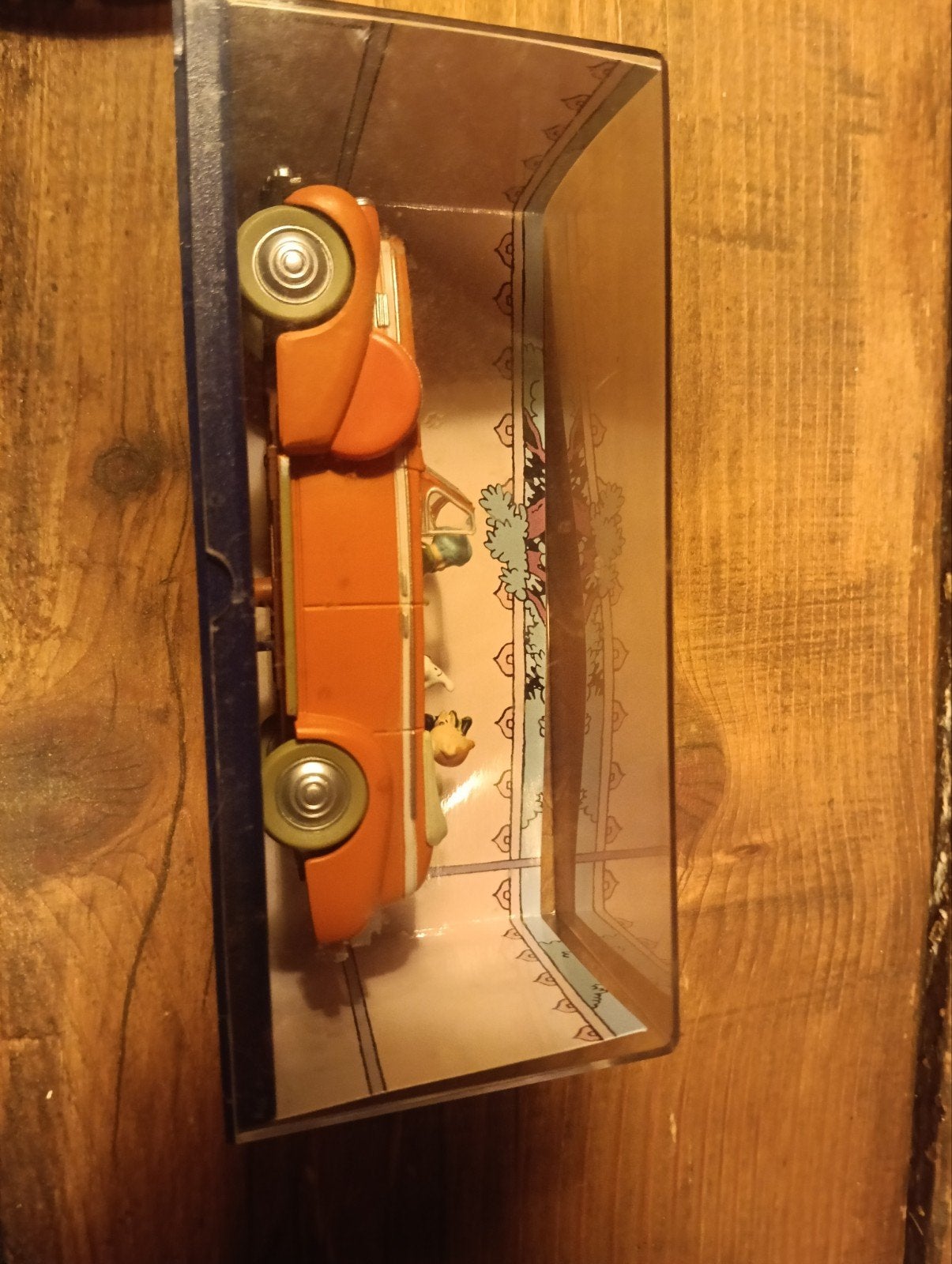 Kuifje auto met figuren - Oranje cabriolet, Ophalen of Verzenden, Zo goed als nieuw
