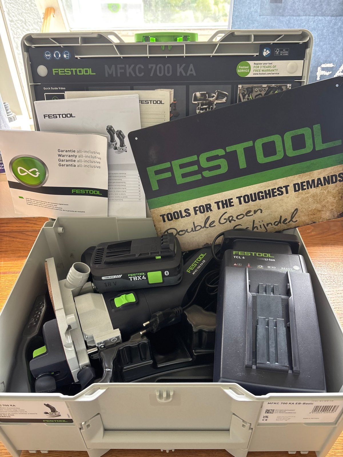Festool Kantenfrees MFKS 700 KA met TBX 4.0 Accu en Oplader, Ophalen, Nieuw, Accu, Kantenfrees