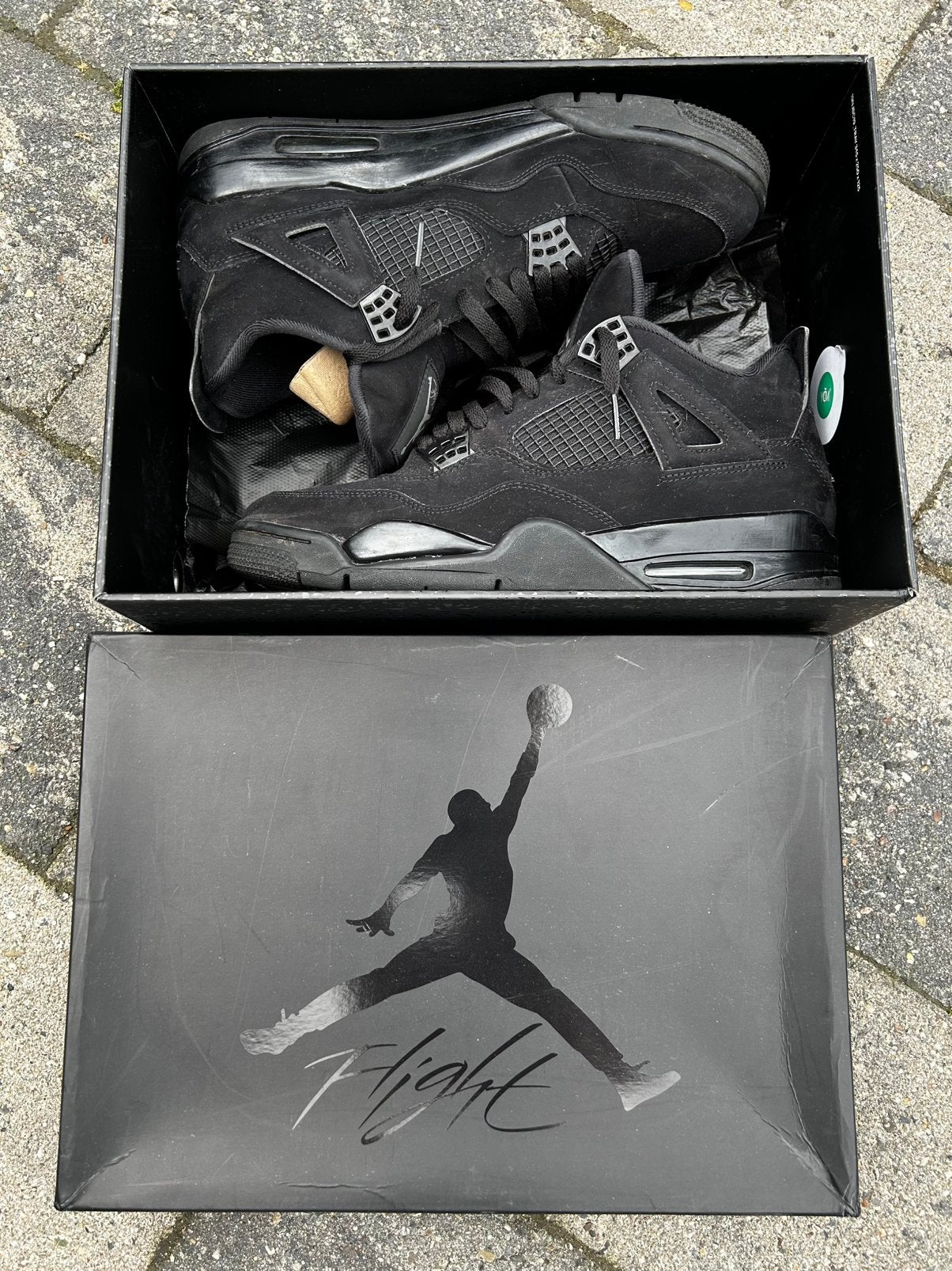 Air Jordan 4 Retro Black Cat maat 45, Ophalen, Zwart, Sneakers of Gympen, Zo goed als nieuw