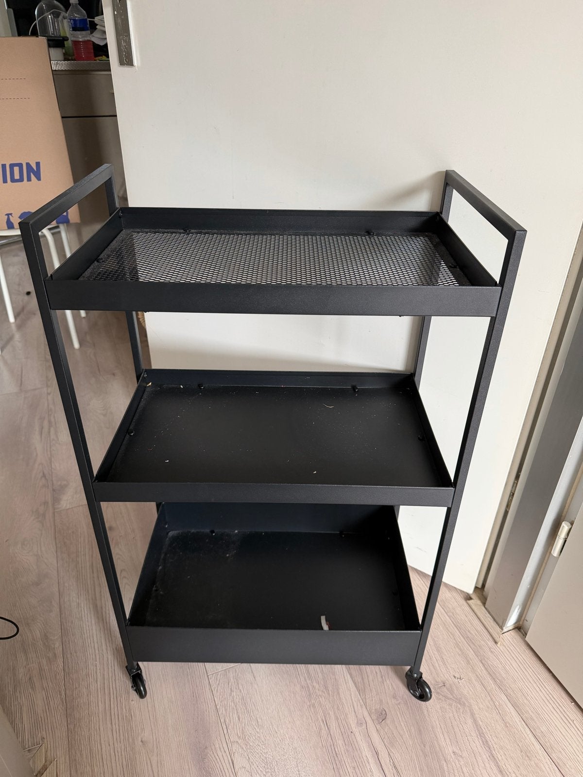 Ikea trolly - Zwart metalen serveerwagen, Ophalen of Verzenden, Gebruikt