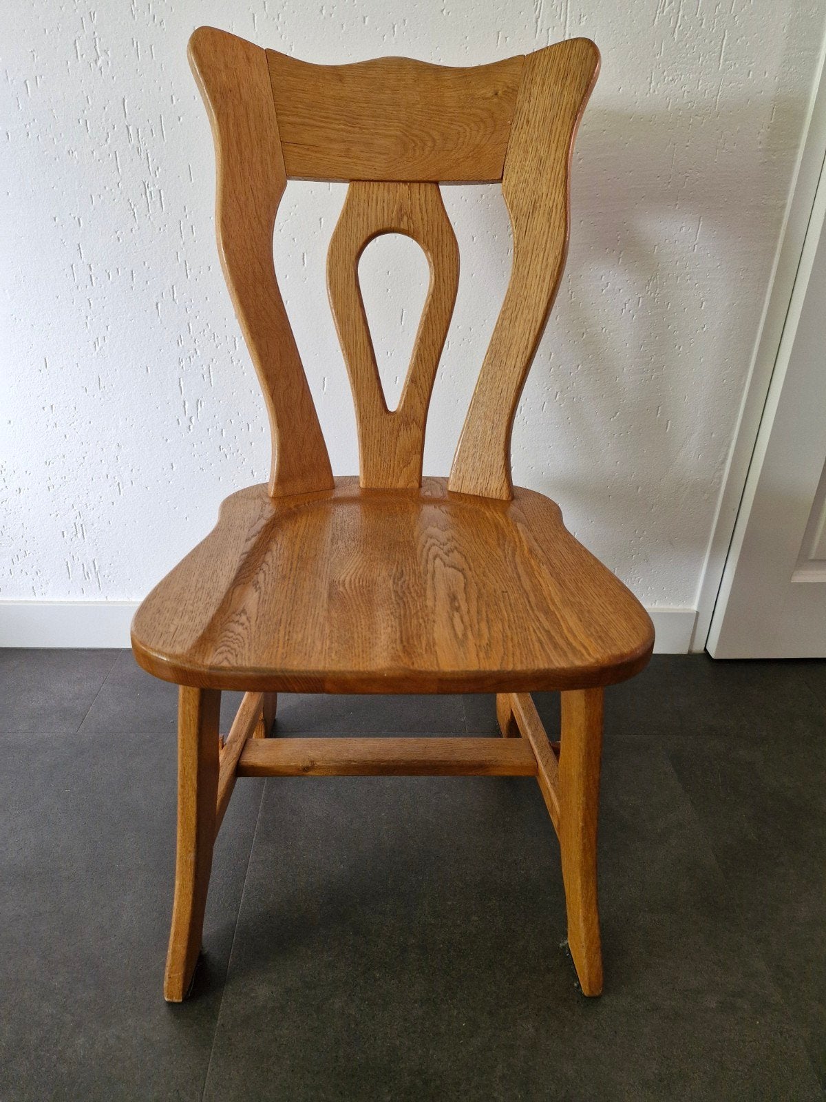 6 eiken eetkamerstoelen, Huis en Inrichting, Ophalen, Bruin, Zo goed als nieuw, Vijf, Zes of meer stoelen