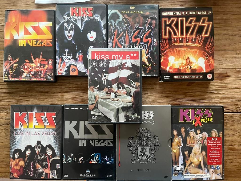 Set van 9 kiss dvds, Ophalen of Verzenden, Zo goed als nieuw