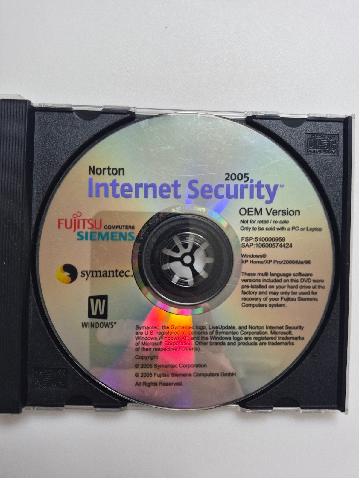 Norton Internet Security 2005 OEM - Fujitsu Siemens, Computers en Software, Antivirus- en Beveiligingssoftware, Ophalen of Verzenden